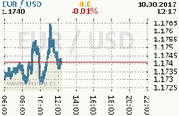 Online graf kurzu usd/eur