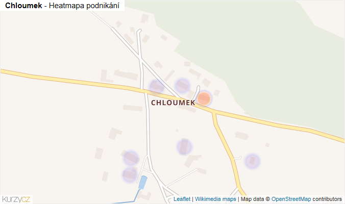 Mapa Chloumek - Firmy v části obce.