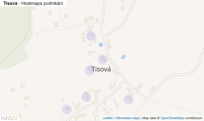Mapa Tisová - Firmy v části obce.