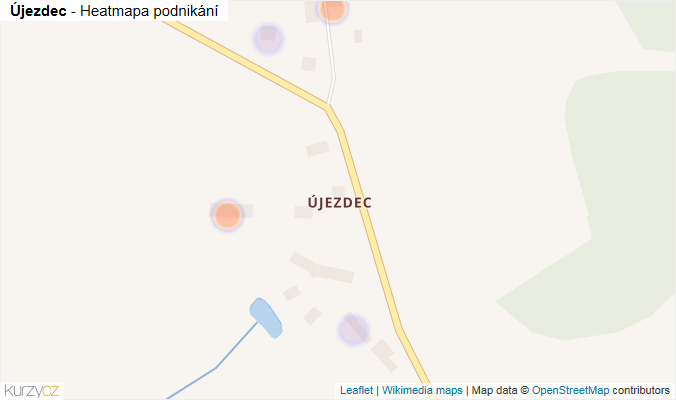 Mapa Újezdec - Firmy v části obce.