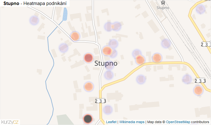 Mapa Stupno - Firmy v části obce.