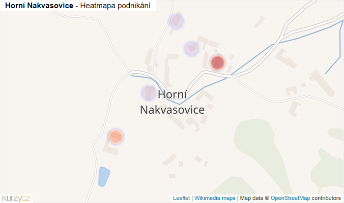 Mapa Horní Nakvasovice - Firmy v části obce.