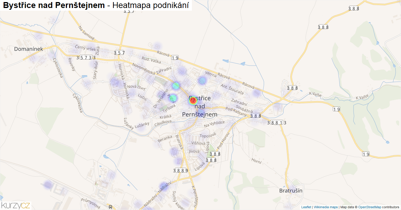 bystřice nad pernštejnem mapa Bystřice nad Pernštejnem   mapy | Kurzy.cz