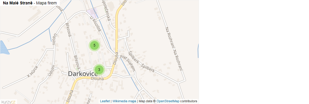 Mapa Na Malé Straně - Firmy v ulici.