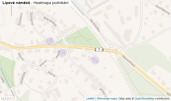 Mapa Lipové náměstí - Firmy v ulici.