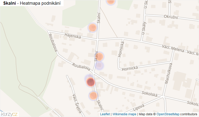Mapa Skalní - Firmy v ulici.