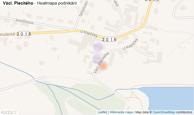 Mapa Václ. Plecitého - Firmy v ulici.