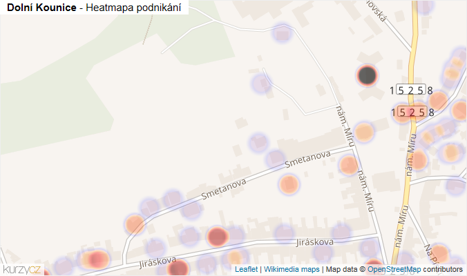 Mapa Dolní Kounice - Firmy v obci.