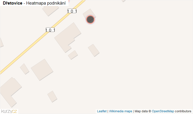 Mapa Dřetovice - Firmy v obci.