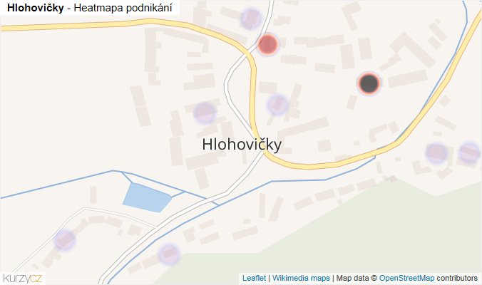 Mapa Hlohovičky - Firmy v části obce.