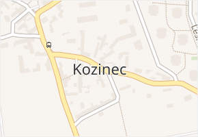 Kozinec v obci Holubice - mapa části obce