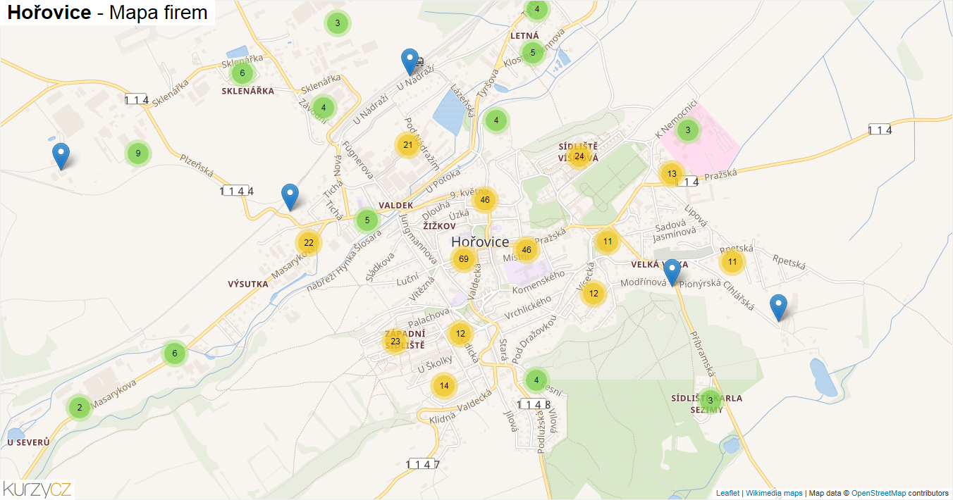 horovice mapa Hořovice   mapy | Kurzy.cz