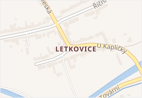 Letkovice v obci Ivančice - mapa části obce
