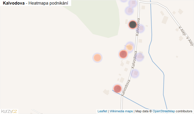 Mapa Kalvodova - Firmy v ulici.