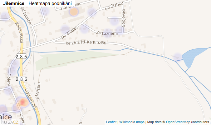 Mapa Jilemnice - Firmy v obci.