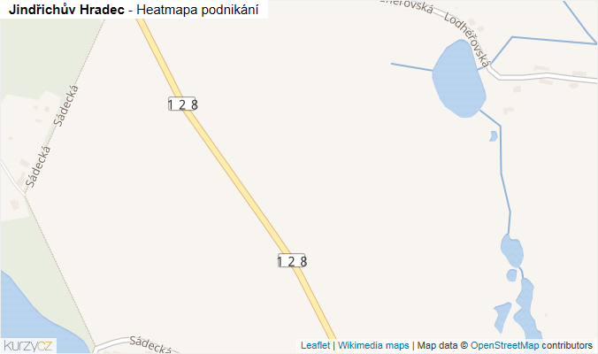 Mapa Jindřichův Hradec - Firmy v obci.