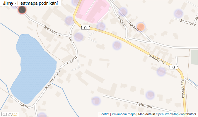 Mapa Jirny - Firmy v obci.