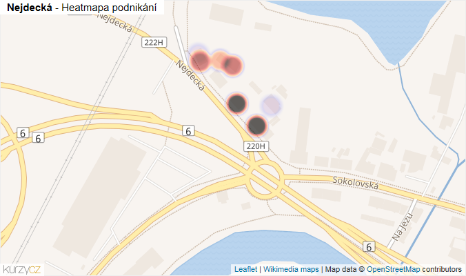 Mapa Nejdecká - Firmy v ulici.