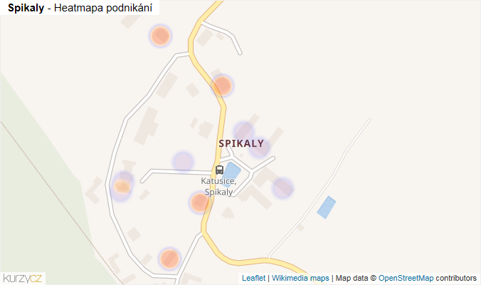 Mapa Spikaly - Firmy v části obce.