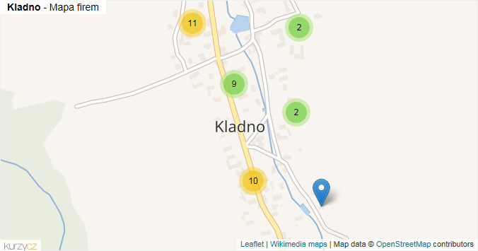 Mapa Kladno - Firmy v části obce.