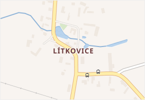 Lítkovice v obci Kněžmost - mapa části obce