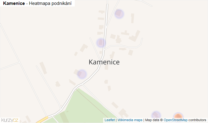 Mapa Kamenice - Firmy v části obce.