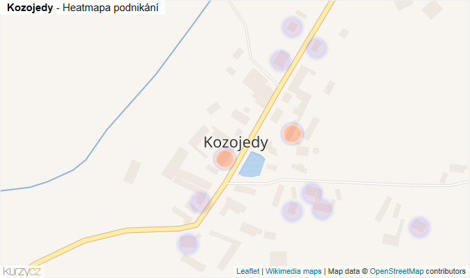Mapa Kozojedy - Firmy v části obce.