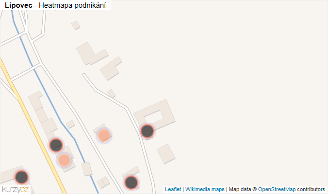 Mapa Lipovec - Firmy v obci.