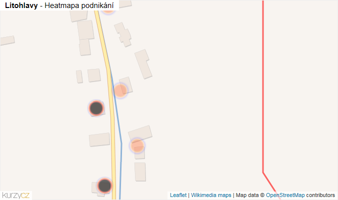 Mapa Litohlavy - Firmy v obci.