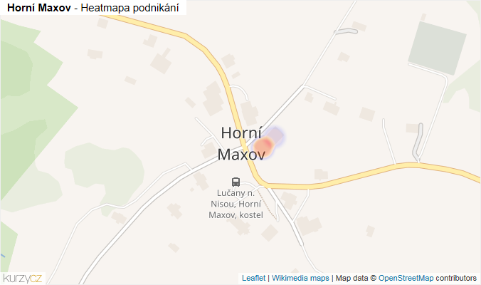 Mapa Horní Maxov - Firmy v části obce.