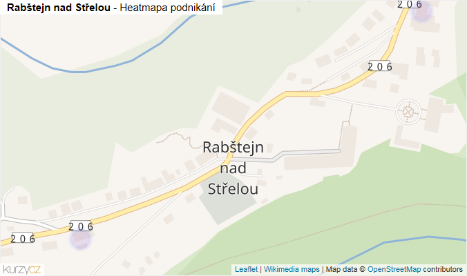 Mapa Rabštejn nad Střelou - Firmy v části obce.