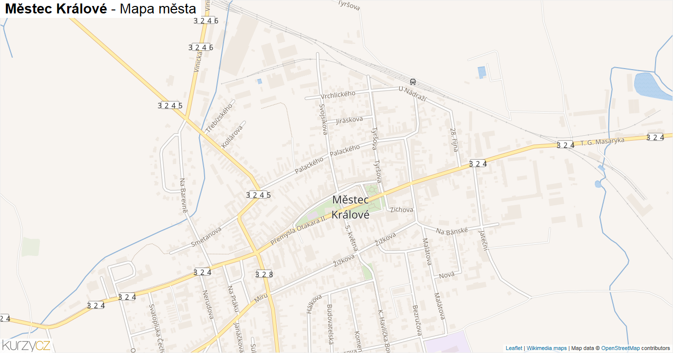 Městec Králové - mapa města