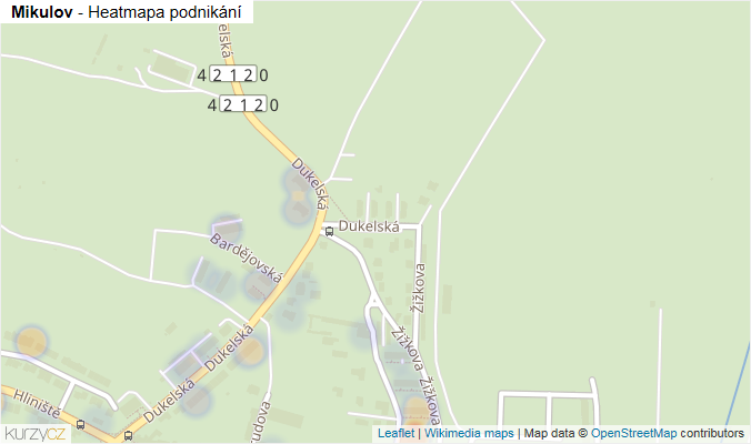 Mapa Mikulov - Firmy v obci.