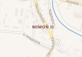 Mimoň II v obci Mimoň - mapa části obce