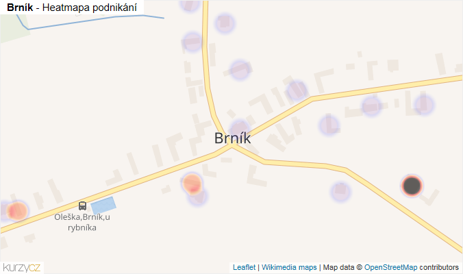 Mapa Brník - Firmy v části obce.
