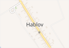 Hablov v obci Olšany u Prostějova - mapa části obce