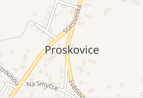 Proskovice v obci Ostrava - mapa části obce