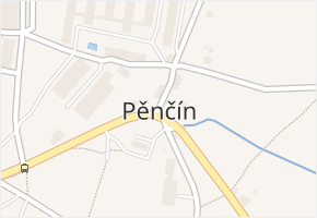 Pěnčín v obci Pěnčín - mapa části obce