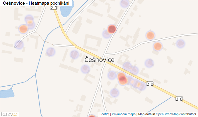 Mapa Češnovice - Firmy v části obce.