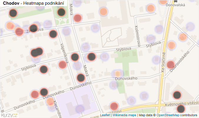 Mapa Chodov - Firmy v části obce.