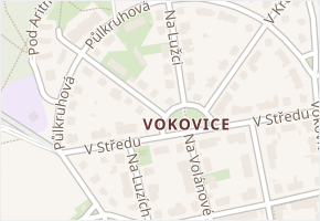 Vokovice v obci Praha - mapa části obce