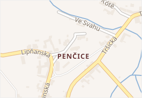 Přerov XIII-Penčice v obci Přerov - mapa části obce