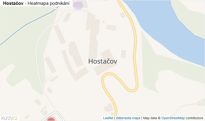 Mapa Hostačov - Firmy v části obce.