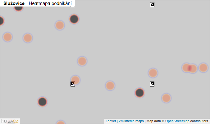 Mapa Služovice - Firmy v obci.