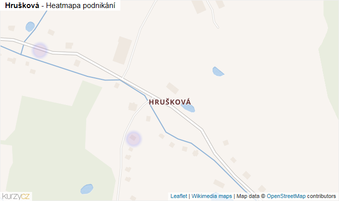 Mapa Hrušková - Firmy v části obce.