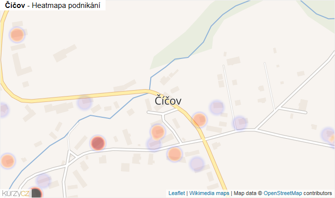 Mapa Číčov - Firmy v části obce.