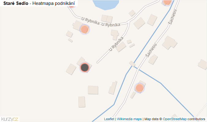 Mapa Staré Sedlo - Firmy v obci.