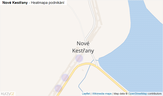 Mapa Nové Kestřany - Firmy v části obce.
