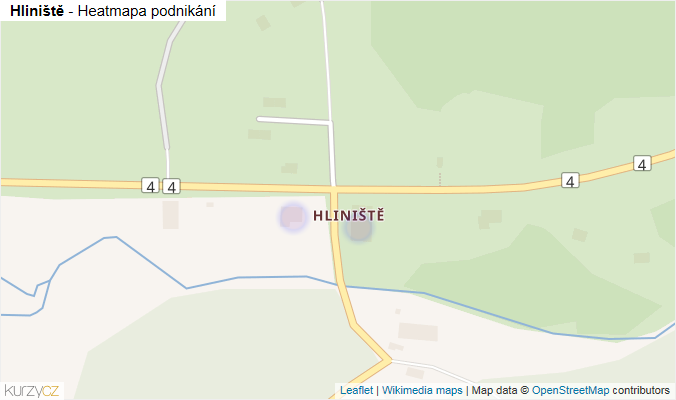 Mapa Hliniště - Firmy v části obce.