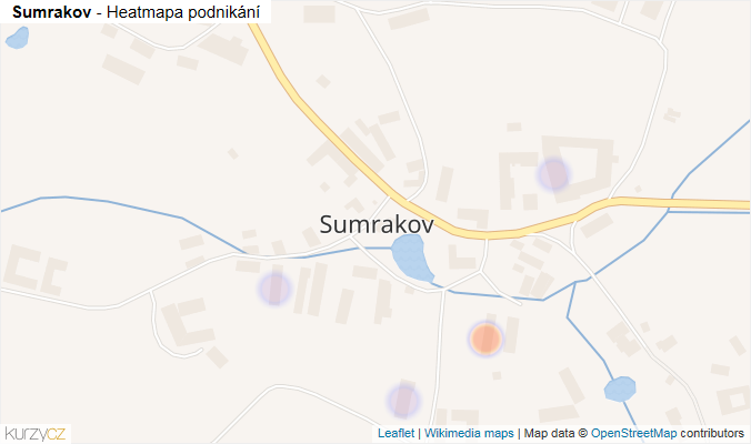 Mapa Sumrakov - Firmy v části obce.